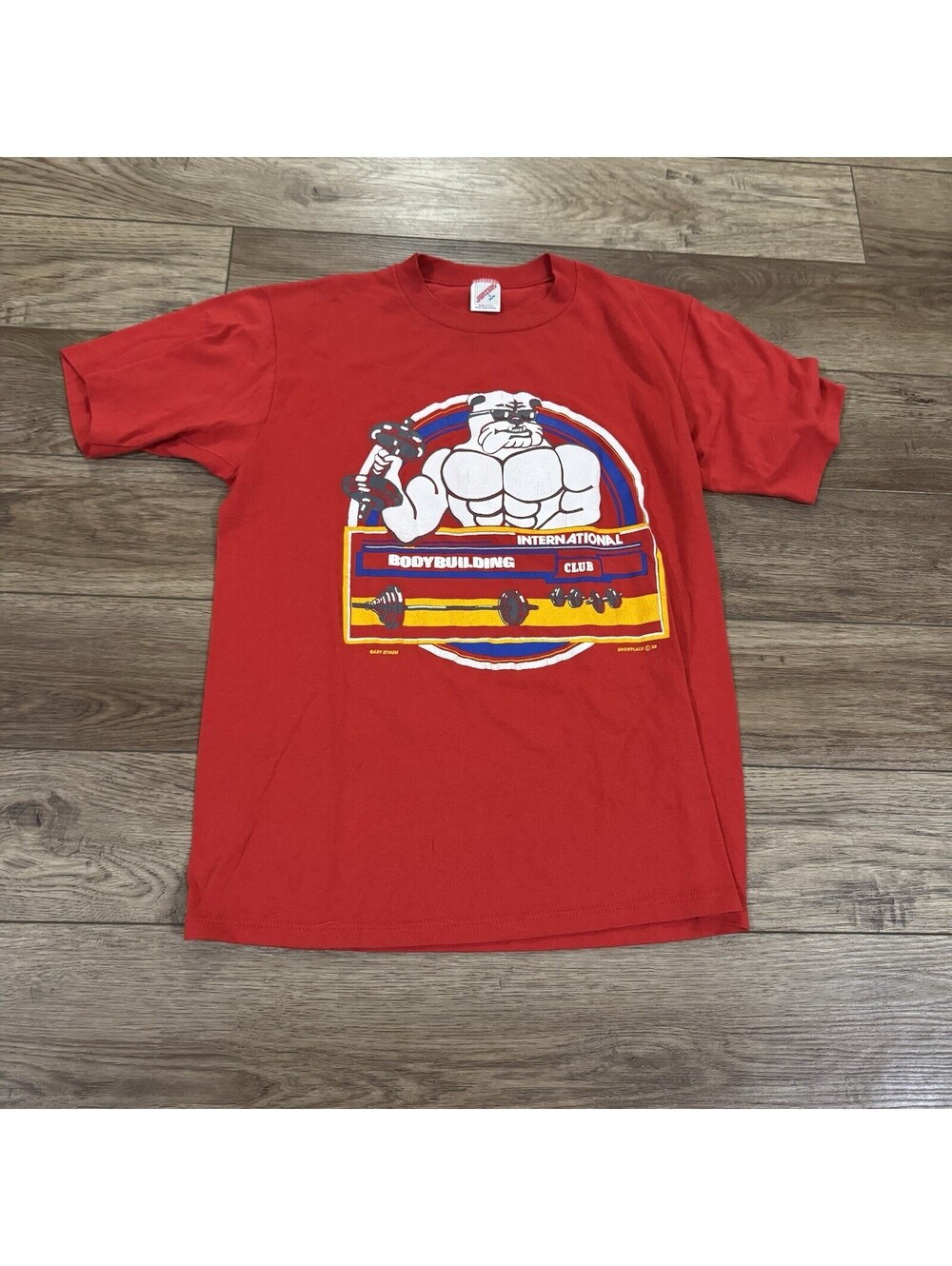 Vtg 1988 Bodybuilding Club Gym T Shirt L Gary Bynum Jerzees